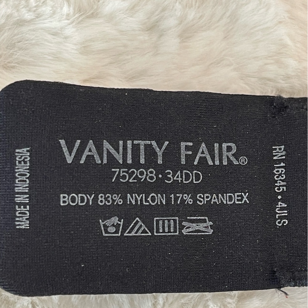 Vanity Fair Body Shine Full Coverage underwire contour bra~75298 size 34DD black - Picture 3 of 4
